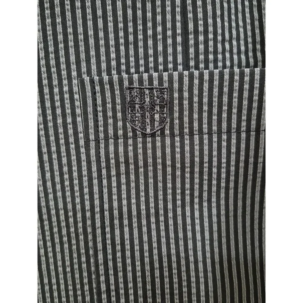University of Cambridge Men's Gray Pinstripe Blazer Sport Coat Ultralight 40R L